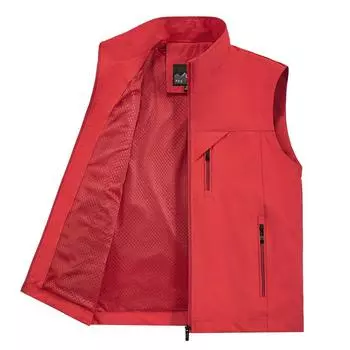 Весна и осень новый стиль жилет мужской отдых на природе зеленый фотография рыбалки жилет жилет спортивная куртка мужская одежда M