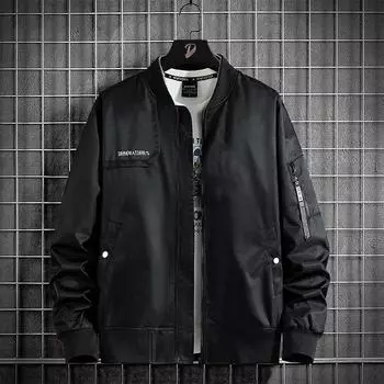 Весна и осень, очень большой размер L-9XL, мужская куртка больших размеров, повседневная универсальная куртка толстяка одного цвета L зелёный