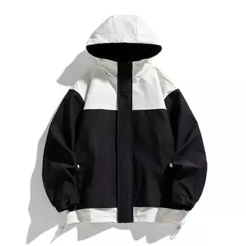 Весна и осень, одинаковые по стилю и цвету уличные модные свободные повседневные куртки для мужчин и женщин, куртки с капюшоном для мужчин и женщин M