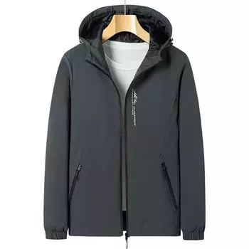 Весна и осень однослойная тонкая мужская куртка мужская рабочая куртка с капюшоном мужская тонкая ветрозащитная куртка для активного отдыха для мужчин M