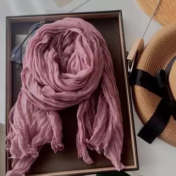Весна и осень однотонный ретро-темпераментный шарф длинный тонкий срез шаль 180*90
