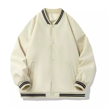 Весна и осень подростковый тренд свободная куртка мужская куртка мужской бейсбольный воротник спортивный длинный рукав универсальный мужской S чёрный