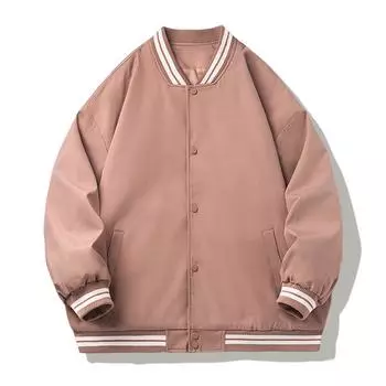 Весна и осень подростковый тренд свободная куртка мужская куртка мужской бейсбольный воротник спортивный длинный рукав универсальный мужской S чёрный