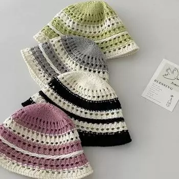 Весна и осень ретро полые цветы ручной работы вязаная женская милая универсальная шерстяная шапка показывает умывальник Tide M56-58cm белый