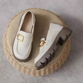 Весна и осень Средний рот Милая красота Высокие каблуки Мода Темперамент Мэри Джейн Квадратный каблук Квадратная пряжка Круглый носок 35