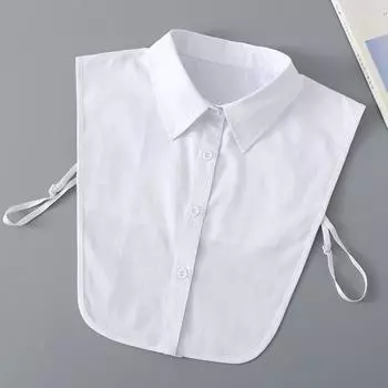Весна и осень, универсальная однотонная рубашка с заостренным воротом и искусственным воротником, ретро-украшение ручной работы, искусственный воротник B999