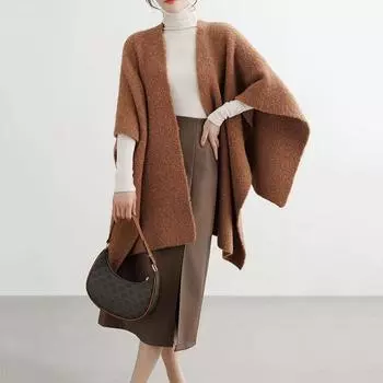 Весна и осень универсальный модный свободный удобный теплый шарф шарф шерстяная петля пряжа накидка большая шаль женская толстая 100-135CM белый