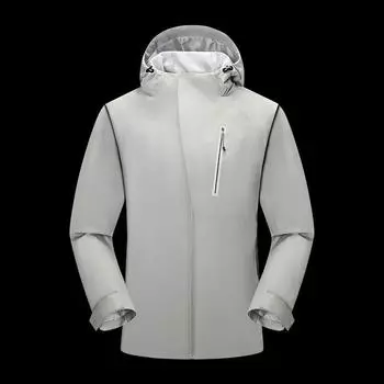 Весна и осень Водонепроницаемая однослойная куртка с капюшоном для пар, мужская и женская куртка, тренчкот, куртка L