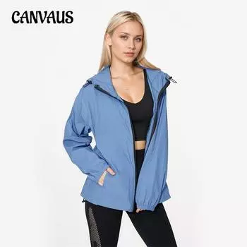 Весна и осень Женская куртка больших размеров на молнии однотонная с длинным рукавом и капюшоном свободная защита от солнца M серый