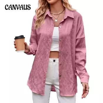 Весна и осень женская повседневная мода свободная клетчатая рубашка топ в клетку S светло-желтого