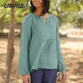 Весна и осень женская рубашка больших размеров повседневная однотонная S чёрный