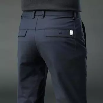 Весна и осень зима мужские плюшевые/обычные легкие деловые прямые мужские повседневные брюки универсальные деловые свободные большие эластичные брюки 28 серый