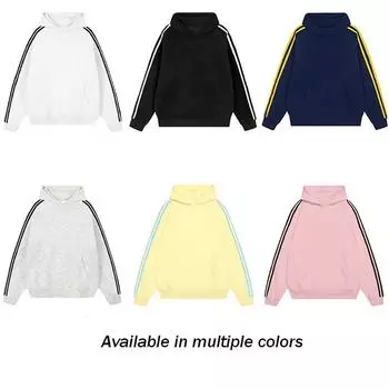 Весна и осень зима новый однотонный сращивающийся легкий выпуск с капюшоном хлопковая толстовка для мужчин и женщин свободный повседневный универсальный спортивный топ S белый