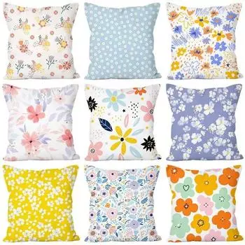 Весна Красивая Наволочка Абстрактные Цветочные Гостиная Кровать Диван 40x40cm