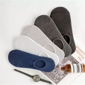 Весна-лето, 10 пар невидимых носков унисекс, силиконовые нескользящие однотонные короткие хлопковые носки Male белый