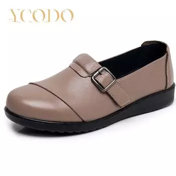 Весна/Лето 2023: Повседневная кожаная обувь на плоской подошве для женщин 41 чёрный