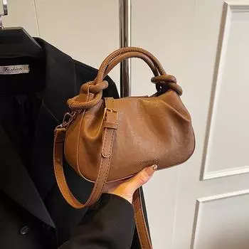 Весна/Лето 2025 Текстурированная плиссированная сумка Cloud - женская стильная сумка на одно плечо и через плечо чёрный