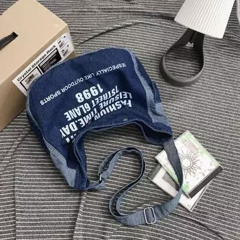 Весна/Лето, джинсовая большая вместительная дорожная спортивная сумка-тоут подмышками, женская сумка, новинка 2024, универсальная сумка через плечо на одно плечо