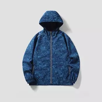 Весна/лето Камуфляжная куртка для мужчин и женщин на каждый день на открытом воздухе Осенняя спортивная солнцезащитная куртка с капюшоном S чёрный