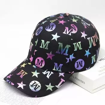 Весна/лето Маленькая бейсбольная кепка с рисунком в виде граффити из ароматного ветра, корейский выпуск, кепка с жестким верхом из хлопка для защиты от солнца в Instagram для мужчин и женщин 56-58cm белый