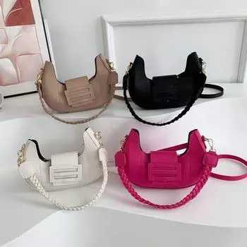 Весна/лето модная тканая маленькая женская сумка через плечо белый