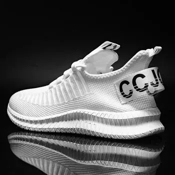 Весна/лето, новая дышащая мужская повседневная обувь, трендовая спортивная обувь, повседневные кроссовки 39 белый