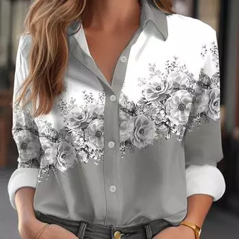 Весна/Лето Новая женская футболка с принтом, свободный топ с коротким рукавом L серый