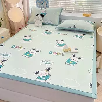 Весна/лето Новинка 1200D цифровая печать карбоновый легкий молочный ледяной шелковый коврик мягкий прохладный коврик простыня 90x200cm 1pcs sheet