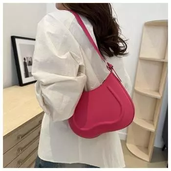 Весна-лето новой уличной моды сумка через плечо простая однотонная сумка для поездок на работу подмышкой сумка через плечо в западном стиле
