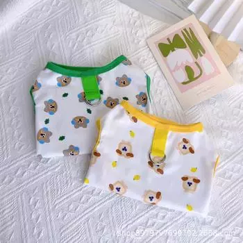 Весна/лето Новые легкие и тонкие домашние животные Собаки Кошки Одежда Жилеты Плюшевые мишки Маленькие собаки Одежда для щенков Охлаждающий жилет для собак XS