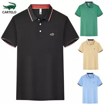 Весна-лето, новые мужские и женские брендовые рубашки-поло с вышивкой из ледяного шелкового волокна, крутая рубашка-поло из шелковой хлопчатобумажной ткани, деловая рубашка-поло для отдыха и облегчения усталости