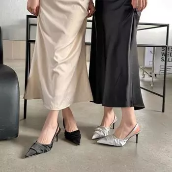 Весна-лето Новые плиссированные босоножки с острым носком на высоком каблуке Модные темпераментные туфли-лодочки со звездами на каблуках Женские туфли для вечеринок на каблуке 35