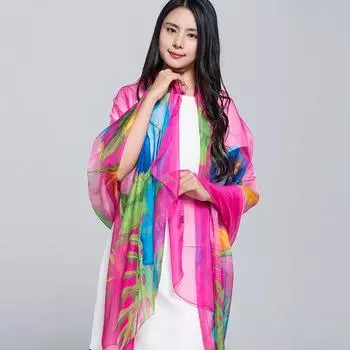 Весна/лето Новый женский шелковый шарф 130 * 200 см Имитация шелкового твила квадратный шарф Модный принтованный большой квадратный шарф Профессиональный шарф 130*200cm