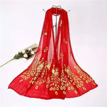 Весна/лето Новый женский шелковый шарф 50 * 160 см Имитация шелкового твила квадратный шарф Модный принт большой квадратный шарф профессиональный шарф 160*50 красный