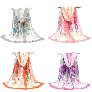 Весна/лето Новый женский шелковый шарф 50 * 160 см Имитация шелкового твила квадратный шарф Модный принт большой квадратный шарф профессиональный шарф 160*50cm