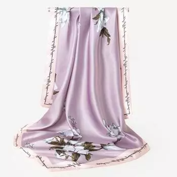 Весна/лето Новый женский шелковый шарф 90 * 90 см Имитация шелкового твила квадратный шарф Модный принт большой квадратный шарф профессиональный шарф 90*90