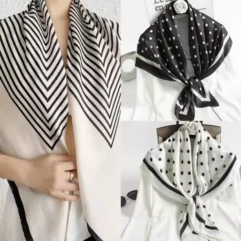 Весна/лето Новый женский шелковый шарф 90 * 90 см Имитация шелкового твила квадратный шарф Модный принт большой квадратный шарф профессиональный шарф 90-90cm