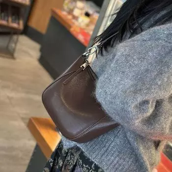 Весна/лето одно плечо модная сетчатая сумка Senior Sense с ремешком на плечо косая сумка из коровьей кожи с верхним слоем для женщин коричневый