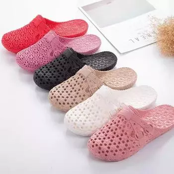 Весна, лето, осень, обувь с дырками, домашние садовые сандалии, тапочки, женская пляжная одежда для ванной, нескользящая дышащая домашняя мода 40 коричневый