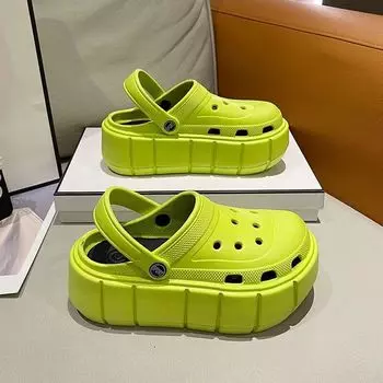 Весна, лето, осень, пляжные женские водонепроницаемые тапочки из ЭВА, мягкие дышащие сандалии для отдыха на природе, мягкая модная удобная обувь для сада 41 белый