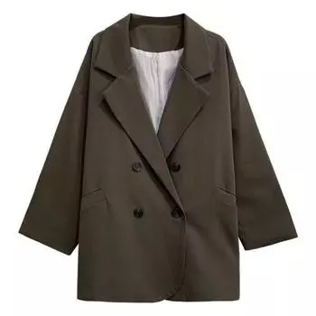 Весна, лето, осень, шикарный пиджак, пиджак для женщин, корейские британские пиджаки, костюмы, женские элегантные модные пальто M чёрный