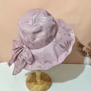Весна, лето, осень, защитная шляпа от солнца, женская изысканная завязка с цветочным принтом, закрывающая лицо, цилиндр, пляжная шляпа, летняя рыбацкая шляпа от солнца с большими полями 55-58cm