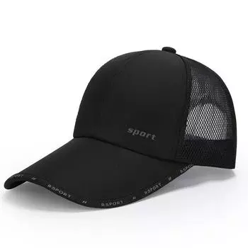 Весна Лето Открытый Тонкая бейсболка Мужская солнцезащитная кепка Солнцезащитная дышащая быстросохнущая кепка чёрный