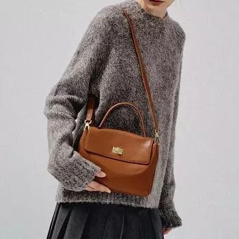 Весна/лето Первый слой Мягкая коровья кожаная сумка для поездок на работу через плечо Ретро Простая Большая вместительная косая женская сумка One Size молочный белый