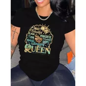 Весна-лето с буквенным принтом больших размеров женские свободные модные футболки из чистого хлопка с круглым вырезом и короткими рукавами женские XXL