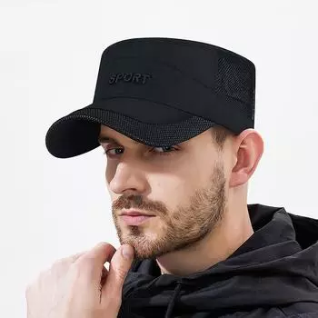 Весна-лето сетчатая дышащая солнцезащитная быстросохнущая плоская кепка тонкая солнцезащитная кепка с буквами бежевый