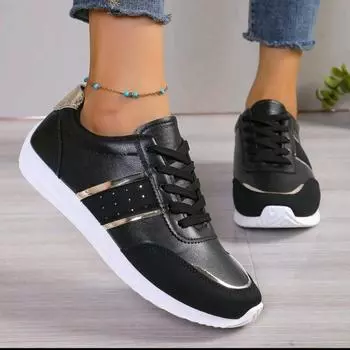 Весна/лето шнуровка удобные повседневные кроссовки для бега новые модные легкие плоские кроссовки для ходьбы вулканизированная обувь для женщин 35