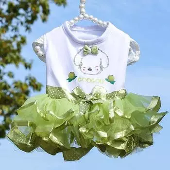 Весна Лето Собака Кошка Питомец Фруктовое Платье Большой Средний Маленький Собака Кошка Платье Принадлежности Одежда для Собак XS (bust 30CM recommended weight 2-1.5kg)