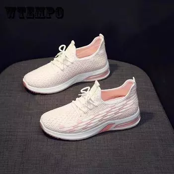 Весна-лето, спортивная обувь на воздушной подушке, женские одинарные туфли, повседневные женские дышащие кроссовки с мягкой подошвой, универсальные 36 розовый