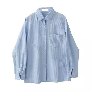 Весна-лето, женская повседневная блузка большого размера с отложным воротником, белая, синяя, зеленая, розовая, фиолетовая, Blusa, женская рубашка больших размеров с карманом